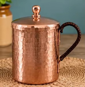 Copper Premium quality Tumblers Decorative Metal Mugs for Outdoor Camping Serving <b>Beer</b> Ayurveda Drinks Beverages Use - Product Image 2