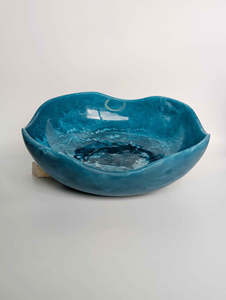 Bol de service élégant en résine polie, écologique et classique, fait main, pièce maîtresse décorative pour table à manger, cuisine et décoration intérieure - Product Image 5
