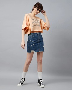 เสื้อครอปวินเทจผู้หญิง แขนสั้น คอกลม ผ้าฝ้าย สวมใส่สบาย สไตล์สตรีทแวร์ เหมาะสำหรับใส่ในชีวิตประจำวันช่วงฤดูร้อน เสื้อครอปผู้หญิงลำลอง - Product Image 6