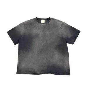 T-shirt vintage personnalisé délavé à l'acide pour homme, 100 % coton, jersey épais respirant, coupe oversize, vêtement confortable pour homme - Product Image 4