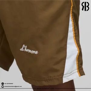 Premium Men's Brown Oxford Bermuda <b>Shorts</b> With Side Stripe Drawstring Closure Casual Wear 100% <b>Fleece</b> <b>Shorts</b> For Unisex - Product Image 6
