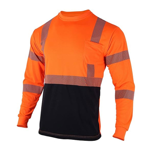 Chemises en polyester antistatiques haute visibilité pour hommes et femmes, classe 3, manches longues, construction réfléchissante, sécurité durable - Product Image 3