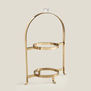 Soporte para pasteles de latón de primera calidad con cubierta de cristal, diseño de múltiples niveles, organizador de pasteles y postres, artículos artesanales en oferta. - Product Image 1