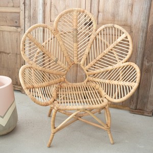 Silla de ratán de estilo nórdico con diseño floral, sillón de primera elección para comedor y sala de estar - Product Image 4