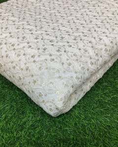 High Quality Sequin Embroidery Fabric 3D Floral Lace Fabric for Evening Dress Wedding Gown Garment - Product Image 6