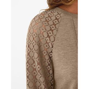 Automet 2025, Blusa de encaje de manga larga para mujer, cuello redondo, Tops de trabajo informales elegantes, trajes de otoño cómodos, ropa de moda - Product Image 3