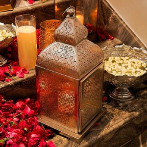 Handmade Brass <b>Moroccan</b> <b>Lantern</b> Rectangle Shape Decorative Candle Holder for Weddings Home Decoration Durable Metal <b>Lantern</b> - Product Image 1
