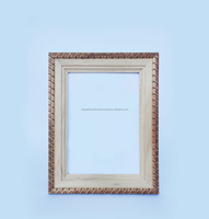 Cadre photo rectangulaire grand format en MDF brun naturel, à poser au mur ou sur table, impression UV personnalisable, fabriqué en Inde