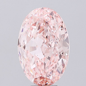 Diamant de laboratoire cultivé en CVD, certifié IGI, clarté VS1, taille excellente, rose intense fantaisie ovale, durable, pour la joaillerie. - Product Image 1
