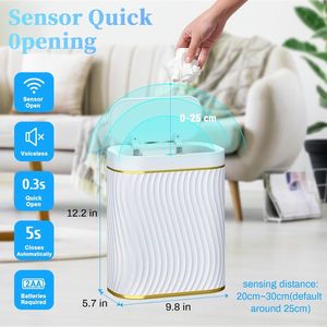 Cestino Intelligente da 2,6 Galloni per Camera da Letto, Ufficio, Soggiorno - Pattumiera Stretta Impermeabile per Uso Domestico - Product Image 2