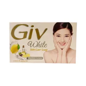 卸売GIVホワイトスキンケアバーソープ76grレモン & ホホバオイルバリアントバス衛生ソープカートンパッキングインドネシアから
