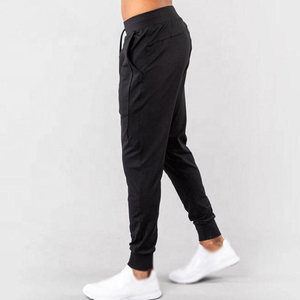 <b>Men's</b> Gray Polyester High Elastic Waist Drawstring Casual Joggers Ripped with Pockets Breathable Autumn Wear - Product Image 6