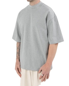 Alta calidad 100% algodón suave al por mayor 2025 de gran tamaño pesado hombres Streetwear camisetas grueso negro 230 Gsm tejido de punto - Product Image 3