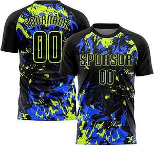 Customized Design & Logo Print Soccer Team Jersey Short Sleeve Breathable Quick Dry Anti-Bacterial 100% Polyester Unisex - Product Image 6