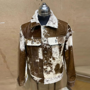 Original Cowhide Cowboy Men's <b>Suede</b> Leather <b>Jacket</b> Premium Quality Waterproof Breathable Customizable Autumn Winter - Product Image 3