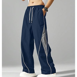 Pantalones Deportivos Cargo Ligeros para Hombre, Corte Holgado, Resistentes al Viento, con Cintura Elástica, Material de Nailon, Estilo Hip Hop - Product Image 2