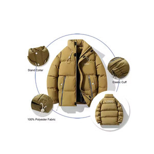 แจ็กเก็ตแบบขนเป็ดผ้ายีนส์วินเทจสำหรับผู้หญิงผู้ชายผ้าระบายอากาศคอตั้งมีให้เลือกทุกสีสำหรับหน้าหนาว - Product Image 2