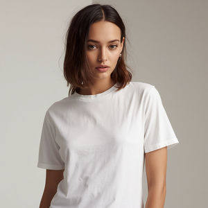 Camiseta Esencial de Algodón Básica Lisa Informal para Hombre y Mujer con Personalización OEM ODM - Product Image 2