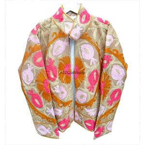 Hand Embroidered Embossed Eco-Friendly Quick Dry Breathable <b>Corduroy</b> <b>Jacket</b> Cotton Lining for Women Boho Hippie Style - Product Image 5