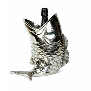 Nouveauté Refroidisseur à vin en métal martelé avec poignées Seau à champagne Outils de bar en métal d'Inde Refroidisseur à glace en aluminium - Product Image 3