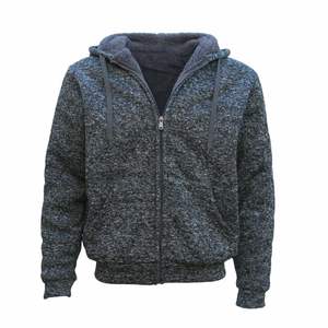Sweat à capuche zippé épais pour homme avec logo personnalisé de haute qualité, en molleton Sherpa, style pull-manteau, personnalisable - Product Image 4