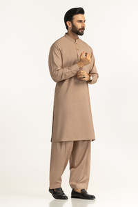 Ensemble Kurta Pyjama Traditionnel Décontracté pour Homme, Coupe Droite Longueur Genou, Style Indien et Pakistanais, Infroissable - Product Image 4