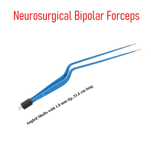 Forceps bipolaires neurochirurgicaux angulaires à baïonnette Hardy, non isolés, réutilisables, fil de tungstène de haute qualité, pointe de 1,0 mm, 21,6 cm de long, CE - Product Image 3