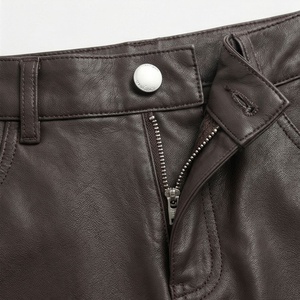 Women's High Waist <b>Faux</b> <b>Leather</b> Pencil <b>Skirt</b> Knee-Length Solid Office Lady Style - Product Image 4