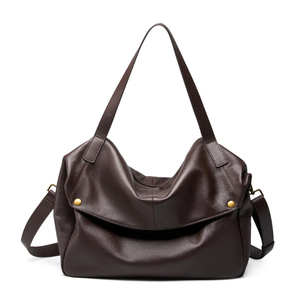 Sac fourre-tout en cuir véritable pour femme, grande capacité, avec fermeture éclair, imperméable, tendance, haute qualité, durable, personnalisable avec logo OEM, vente en gros - Product Image 3