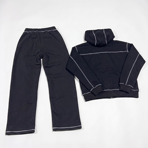 Chándales para Hombre de Forro Polar Técnico con Chándal Deportivo Negro, Chándal de Forro Polar Técnico, Chándal de Forro Polar para Invierno - Product Image 3