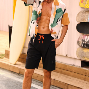 New Wholesale Summer Plain Quick Dry Elastic Waist Knitted <b>Men</b> <b>Trunk</b> Short Pants Track shorts Swimpant Beach Short - Product Image 5