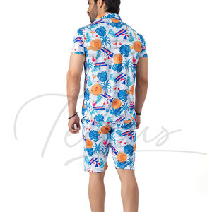 Conjunto de Dos Piezas de Verano 2024 de Alta Calidad, Pantalones Cortos de Playa para Hombre y Camisa Casual con Estampado Completo, Traje de Playa Transpirable para Hombre - Product Image 2