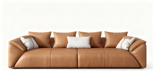 โซฟาหนังแท้สามที่นั่ง สไตล์สแกนดิเนเวียน/ยุโรป โมเดิร์น หรูหรา สำหรับบ้าน/โกดัง เฟอร์นิเจอร์ตกแต่งบ้าน - Product Image 3