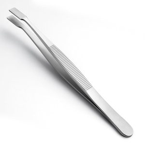 Pinzas de acero inoxidable de punta plana con desplazamiento de tamaño personalizado, pinzas para membrana tisular que no dañan, instrumento quirúrgico de clase CE - Product Image 1