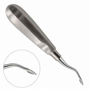 Ergonomic Manual Dental Root Elevator No.2 Inside Curved Stainless Steel <b>Tooth</b> Extraction Surgical Instrument - Product Image 3