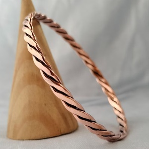Handmade Twisted <b>Rope</b> Bangle <b>Bracelet</b> Luxury Metal Jewelry Exquisite Design for Women - Product Image 4