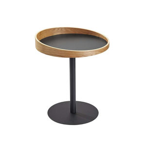 Wooden <b>Round</b> Top Center <b>Table</b> Black & Brown Finished for Indoor Living Room Decorative Metal Furniture <b>Side</b> <b>Tables</b> - Product Image 3