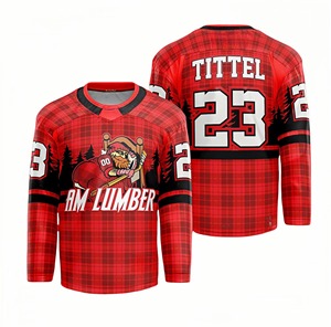 Maillot de hockey sur glace personnalisé pour entraînement et compétition, avec logo d'équipe et numéro imprimés, fournisseur d'uniformes de hockey athlétiques - Product Image 6