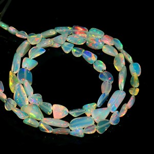 Top Quality Natural Ethiopian Fire <b>Opal</b> Smooth Nugget Beads 4x3-8x5mm Welo <b>Opal</b> Gemstone 16 Inch Strand for Jewelry Making Bulk - Product Image 3