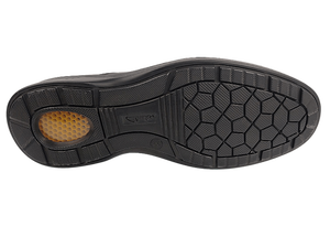 Chaussures Oxford pour hommes en cuir véritable noir, bout rond, à lacets, respirantes, semelle extérieure en caoutchouc rembourrée, toutes saisons, style marche - Product Image 5