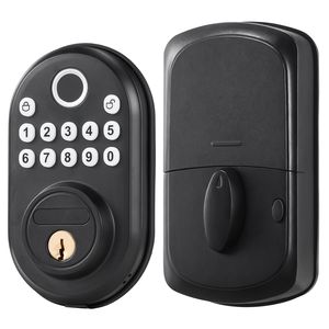 "Smart Wood Door <b>Lock</b> with Fingerprint/Keypad Code/Key Silent & Constant Unlock One-Time Anti-Peeking Password" - Product Image 3