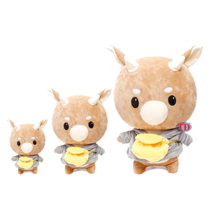 ผ้ากำมะหยี่รูปสัตว์รูปวัวน่ารักสำหรับเป็นของขวัญสำหรับเด็กทารกผ้าโพลีเอสเตอร์ทำจากผ้าฝ้าย PP ดีไซน์สนุกสนานสำหรับตกแต่งของเด็ก - Product Image 3