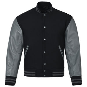 Chaqueta Varsity de Lana para Hombre, Tallas Grandes, con Parches Bordados Personalizados, Mangas Estilo Letterman, Chaqueta Personalizada para Hombre, Venta al Por Mayor - Product Image 5