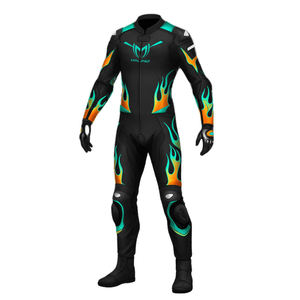 Combinaison de course en cuir noir et violet sur mesure, faite à la main, pour motards - Équipement moto homologué CE, prix de gros Pakistan - Product Image 4
