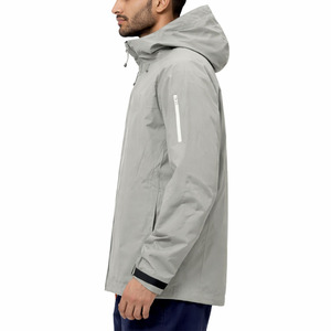 เสื้อแจ็คเก็ตกันฝนแบบมีฮู้ดสำหรับผู้ชาย กันลม สำหรับเดินป่ากลางแจ้ง ระบายอากาศได้ดี น้ำหนักเบา รับผลิตตามสั่ง (OEM) ขายส่งจำนวนมาก - Product Image 3