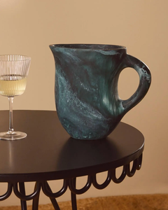 Resin Floral Jug Handmade Decorative Pitcher Acrylic Beverage <b>Container</b> Stylish Water Serving Pot Kitchen Dining Tableware Decor - Product Image 2