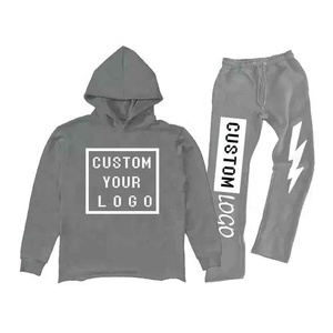 OEM Ensemble sweat à capuche à sublimation 100% coton vierge de haute qualité Ensemble unisexe de pantalons de survêtement lourds personnalisés Ensemble sweats à capuche et pantalons de survêtement - Product Image 2
