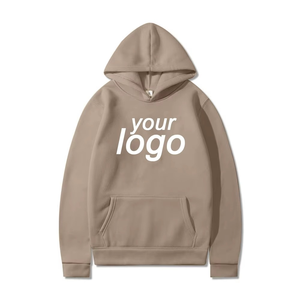 <b>Men's</b> 100 Cotton Thick French Style Fleece-lined Thickened High Quality Blank Oversized Street Style Custom logo <b>Pullover</b> Hoodie - Product Image 2