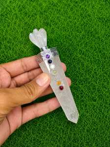 Natural Clear Quartz Angel Stone Healing Stick 7 Chakra <b>Crystal</b> <b>Wand</b> Pointed Healing <b>Wand</b> Spiritual Meditation Energy Decor Gift - Product Image 3