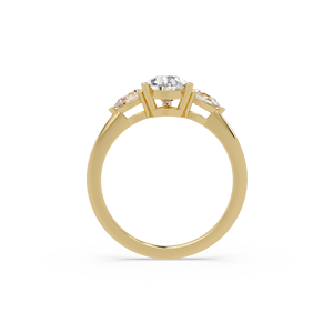 Anillo de compromiso clásico con diamante cultivado en laboratorio de 1.00 ct con certificación IGI, en forma de pera, anillo nupcial de tres piedras con diamantes en forma de pera para mujer - Product Image 3